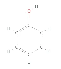 Structure et schéma de Lewis du Phénol