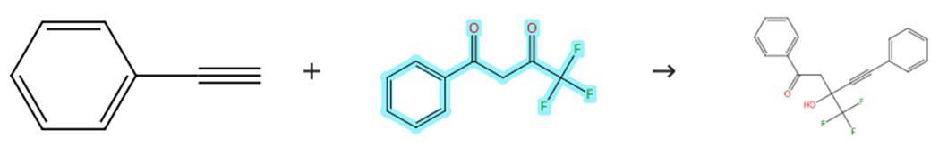 <span style='color:red;'>苯甲酰三氟丙酮</span>的亲核加成反应