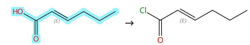 反式-2-己烯酸的酰氯化反应