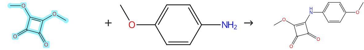 Amidation reaction of 3,4-Dimethoxy-3-cyclobutene-1,2-dione