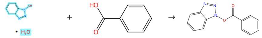 1-羟基苯并三唑合水合物的酯化反应