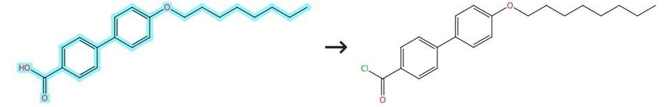 4-正辛氧基联苯-4-甲酸的酰氯化反应