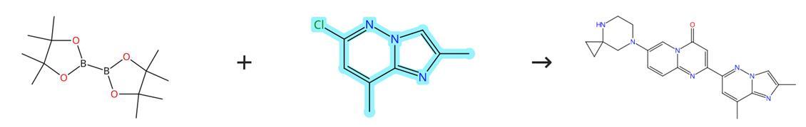 6-氯-2,8-二甲基咪唑并[1,2-B]哒嗪的硼化反应