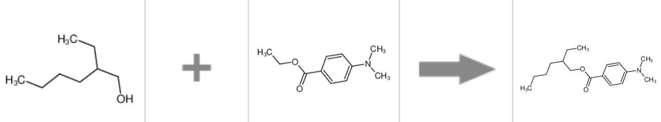 图1 <span style='color:red;'>对二甲氨基苯甲酸异辛酯</span>的合成反应式.jpg