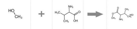 图1 L-缬氨酸甲酯盐酸盐合成反应式.png