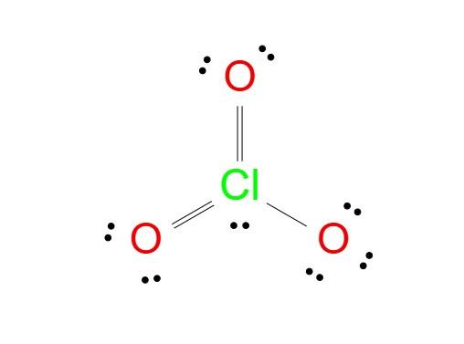 Structure de Lewis du chlorate (ion ClO₃⁻)