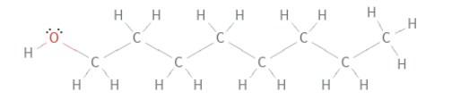 What is the Lewis Structure of 1-Octanol?