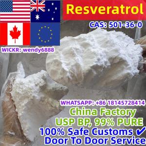 China Factory 99% Pure Resveratrol Powder CAS 501-36-0 Safe Shipping Door To Door Em Po Polvo