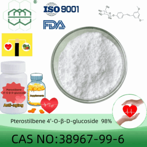 Manufacturer Supplies supplement high-quality Pterostilbene 4′-O-β-D-glucoside 98% purity min.