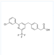 2-[4-[[2-(3-chlorophenyl)-6-(trifluoromethyl)pyridin-4-yl]methyl]phenyl]acetic acid